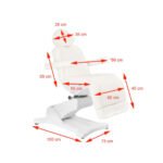 Ηλεκτρική Καρέκλα Αισθητικής Azzurro 869Α Περιστροφική 4 Κινητήρων Λευκή - Image 4