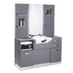 Κονσόλα Κομμωτηρίου Gabbiano Με Νιπτήρα B085 Γκρι
