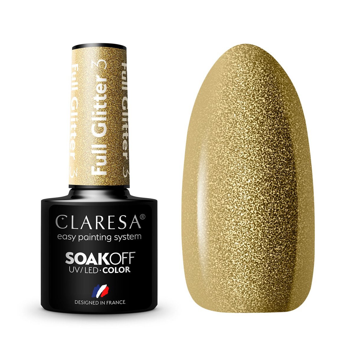 143235_1_2001 CLARESA Hybrid Nail Polish FULL GLITTER 3 -5g - Image 1