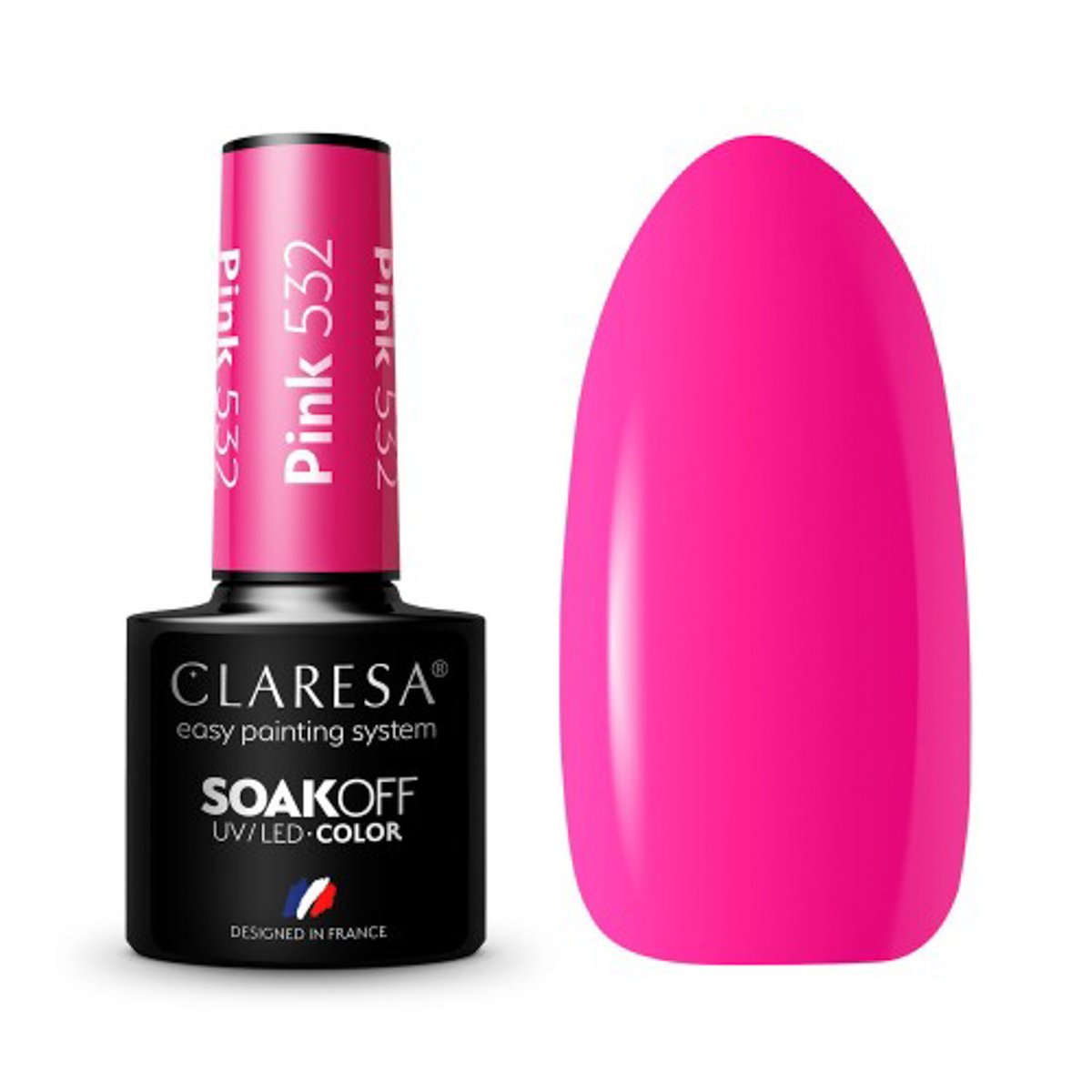 143346_1_2001 CLARESA Hybrid Nail Polish PINK 532 -5g - Image 1