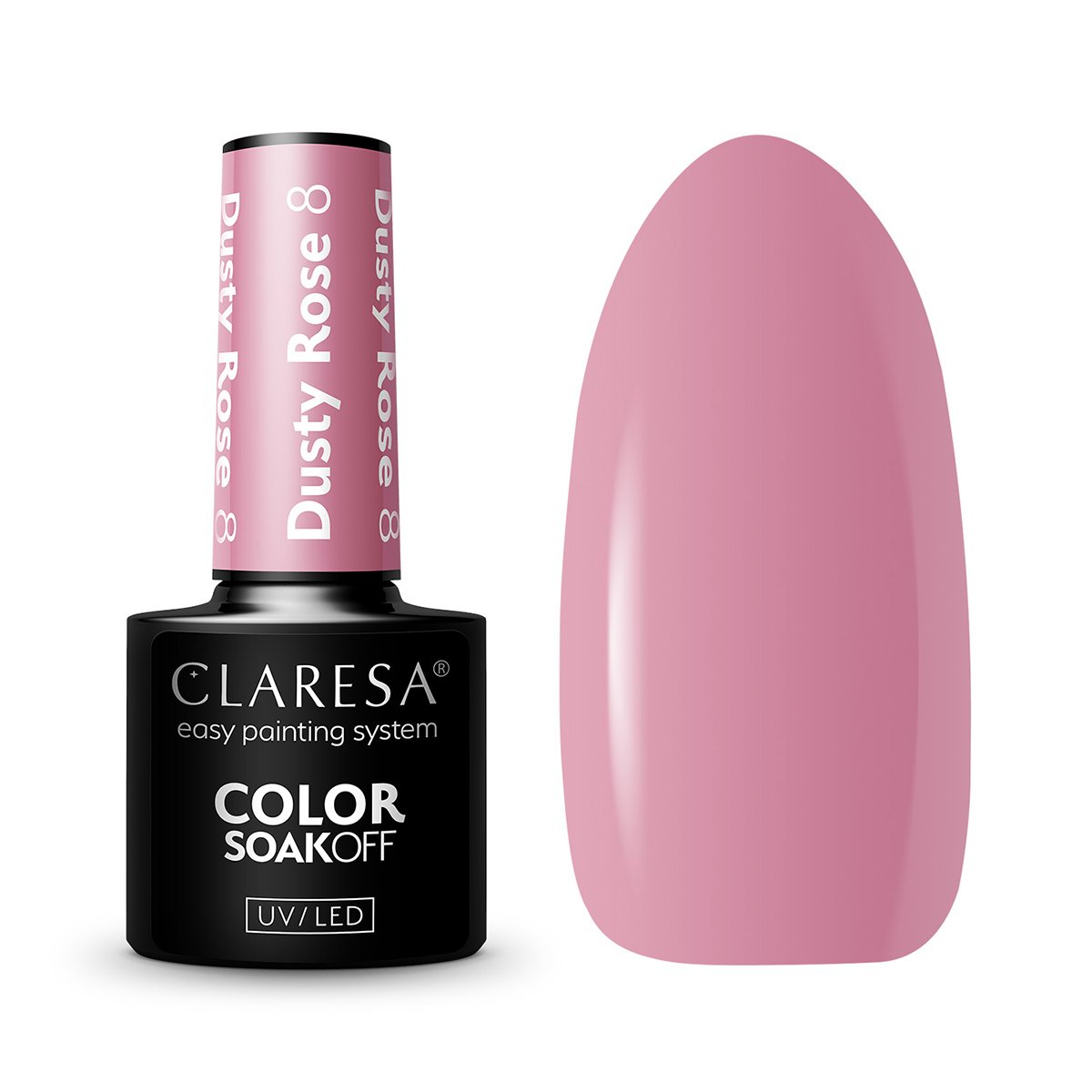 146701_01_0209 CLARESA Hybrid Nail Polish DUSTY ROSE 8 -5g - Image 1