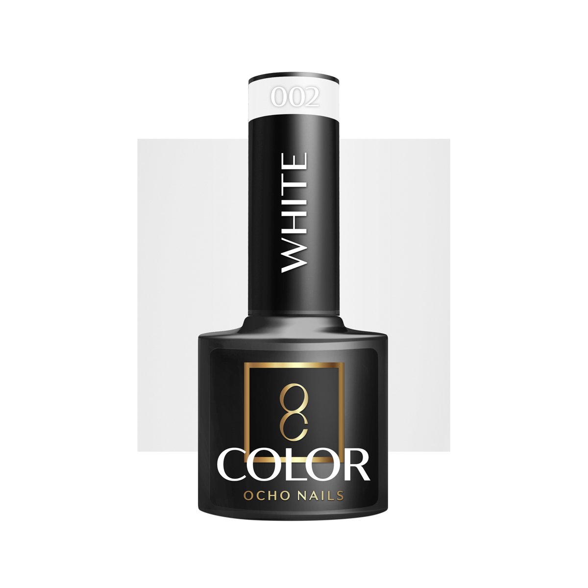 Blank nail polish bottle for mockup design and branding presenta OCHO NAILS Hybrid Nail Polish White 001 -5 g - Image 1