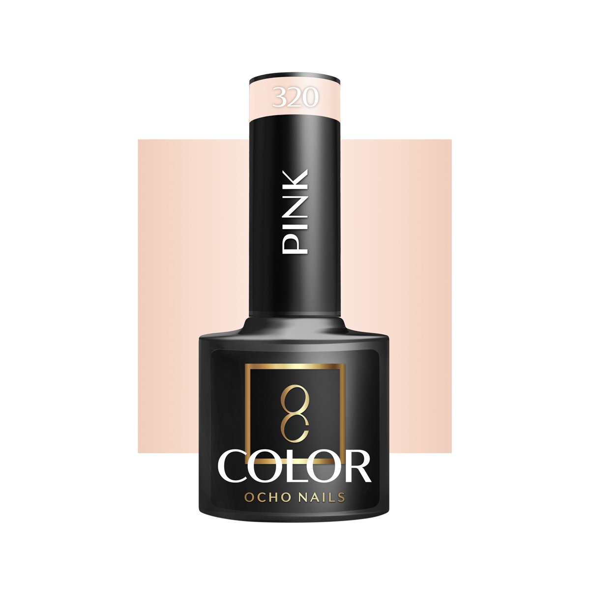 Blank nail polish bottle for mockup design and branding presenta OCHO NAILS Hybrid Nail Polish Pink 320 -5 g - Image 1