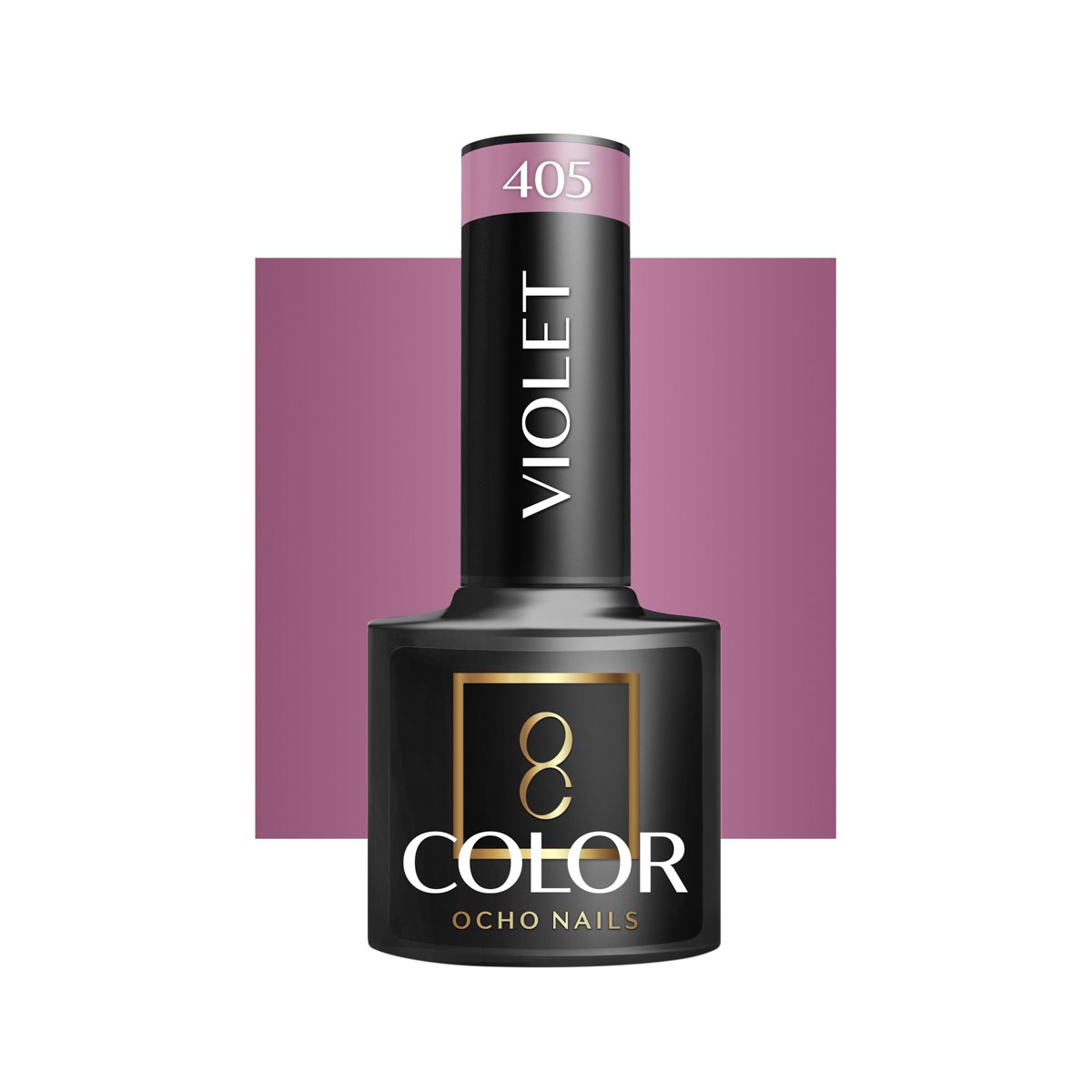Blank nail polish bottle for mockup design and branding presenta OCHO NAILS Hybrid Nail Polish Violet 405 -5 g - Image 1