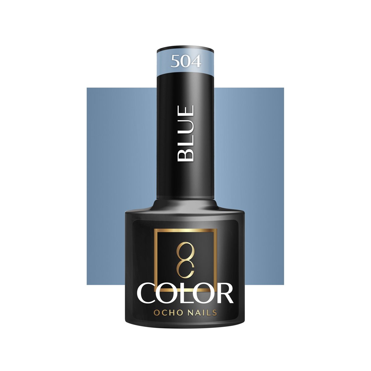 Blank nail polish bottle for mockup design and branding presenta OCHO NAILS Hybrid Nail Polish Blue 504 -5 g - Image 1
