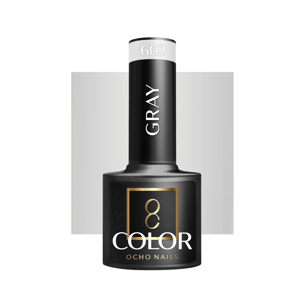 Blank nail polish bottle for mockup design and branding presenta OCHO NAILS Hybrid Nail Polish Gray 602 -5 g - Image 1
