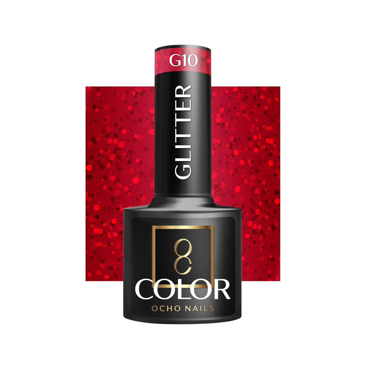 Blank nail polish bottle for mockup design and branding presenta OCHO NAILS Hybrid Nail Polish Glitter G10 -5 g - Image 1