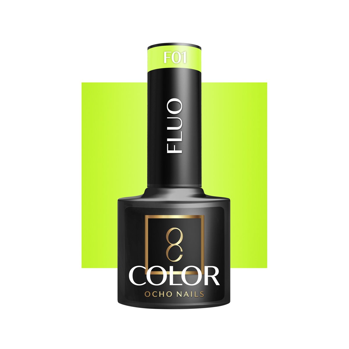 Blank nail polish bottle for mockup design and branding presenta OCHO NAILS Hybrid Nail Polish Fluo F01 -5 g - Image 1