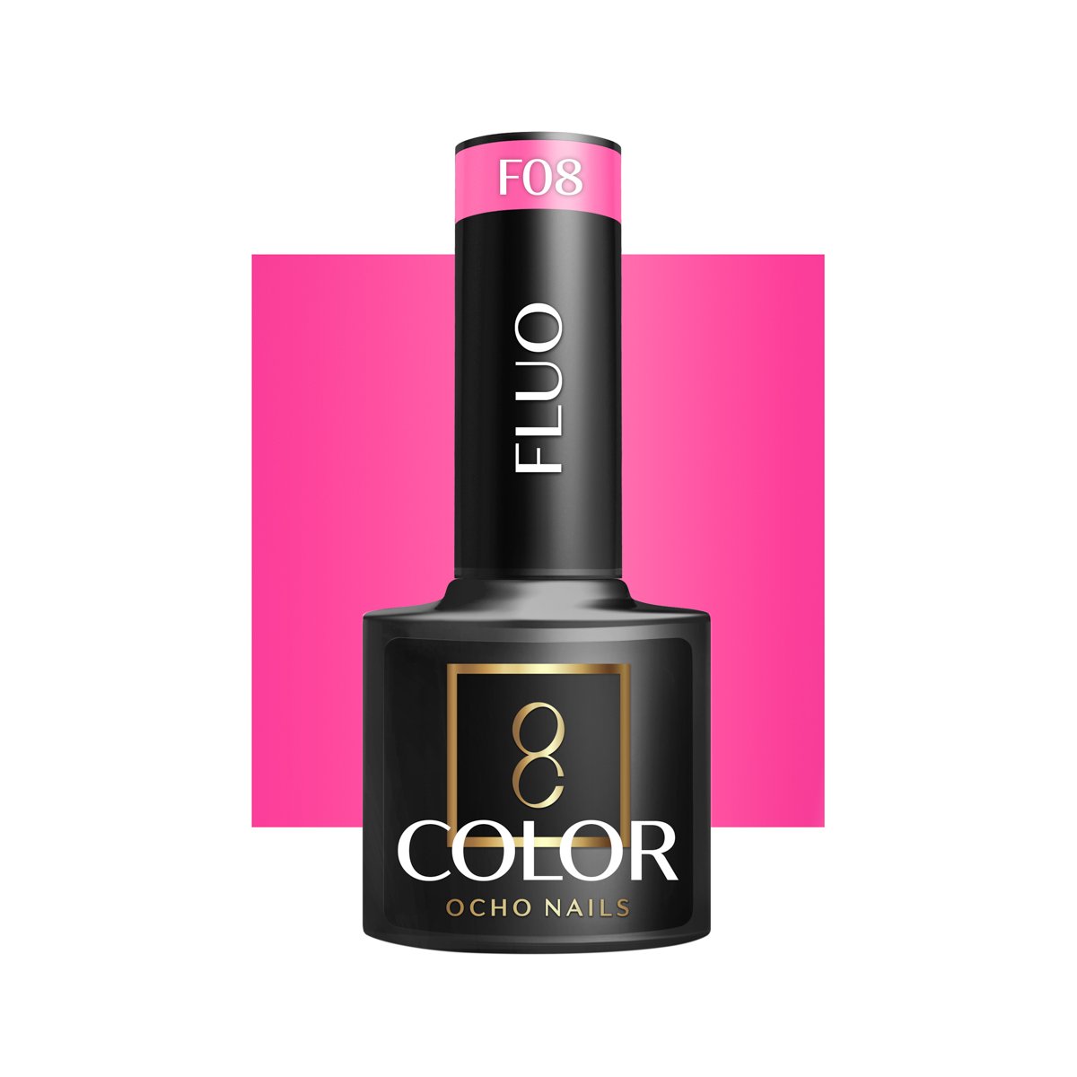 Blank nail polish bottle for mockup design and branding presenta OCHO NAILS Hybrid Nail Polish Fluo F08 -5 g - Image 1
