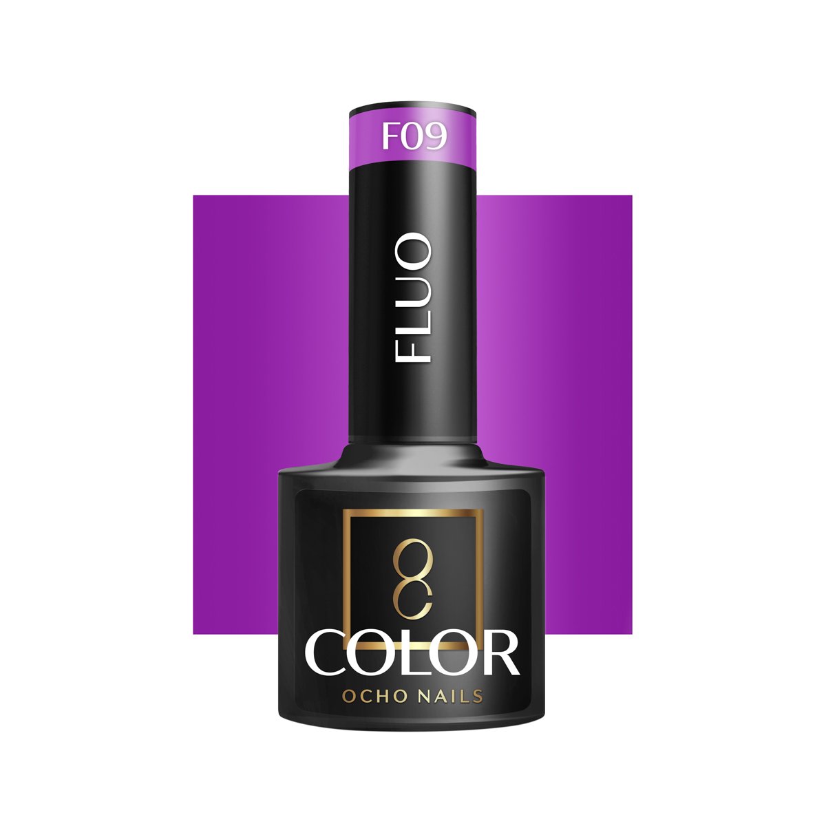 Blank nail polish bottle for mockup design and branding presenta OCHO NAILS Hybrid Nail Polish Fluo F09 -5 g - Image 1