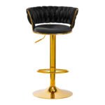 4RICO Σκαμπό QS-B313Α Μαύρο Βελούδο - Image 3