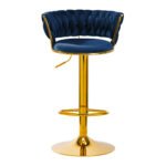 4RICO Σκαμπό QS-B313A Μπλε Βελούδο - Image 3