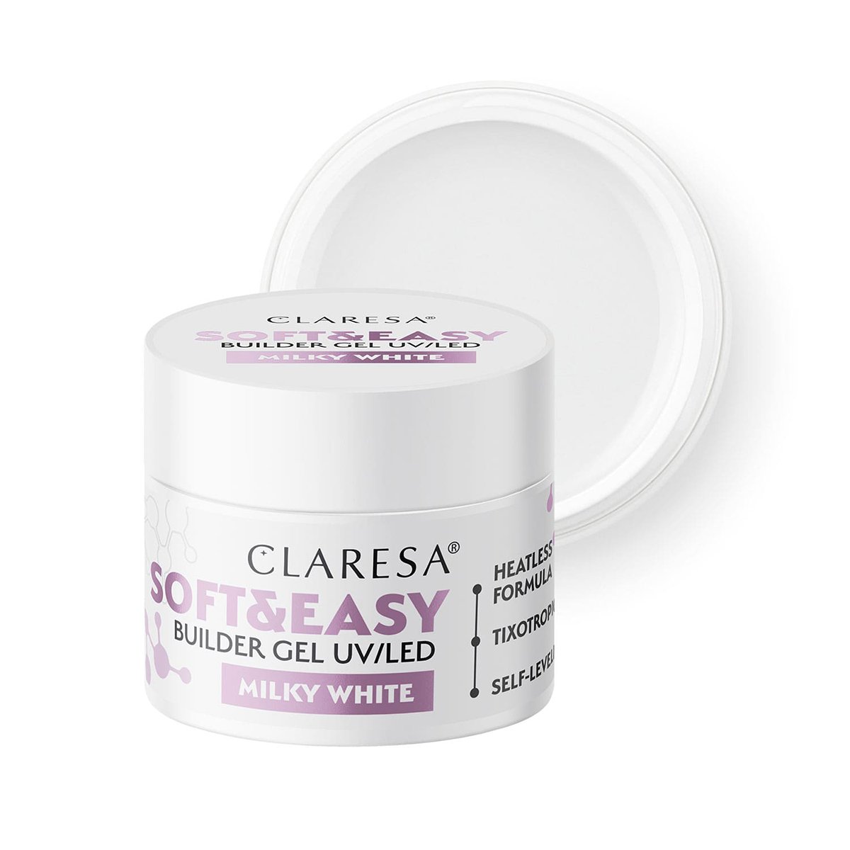 148352_01_0208 Claresa Building Gel Soft&Easy Gel Milk White 90g - Image 1