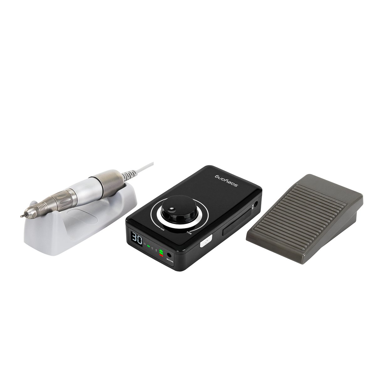 148476_01_2407 Τροχός Νυχιών Saeyang Marathon K38 Crafien Mini Cordless Black - Image 1