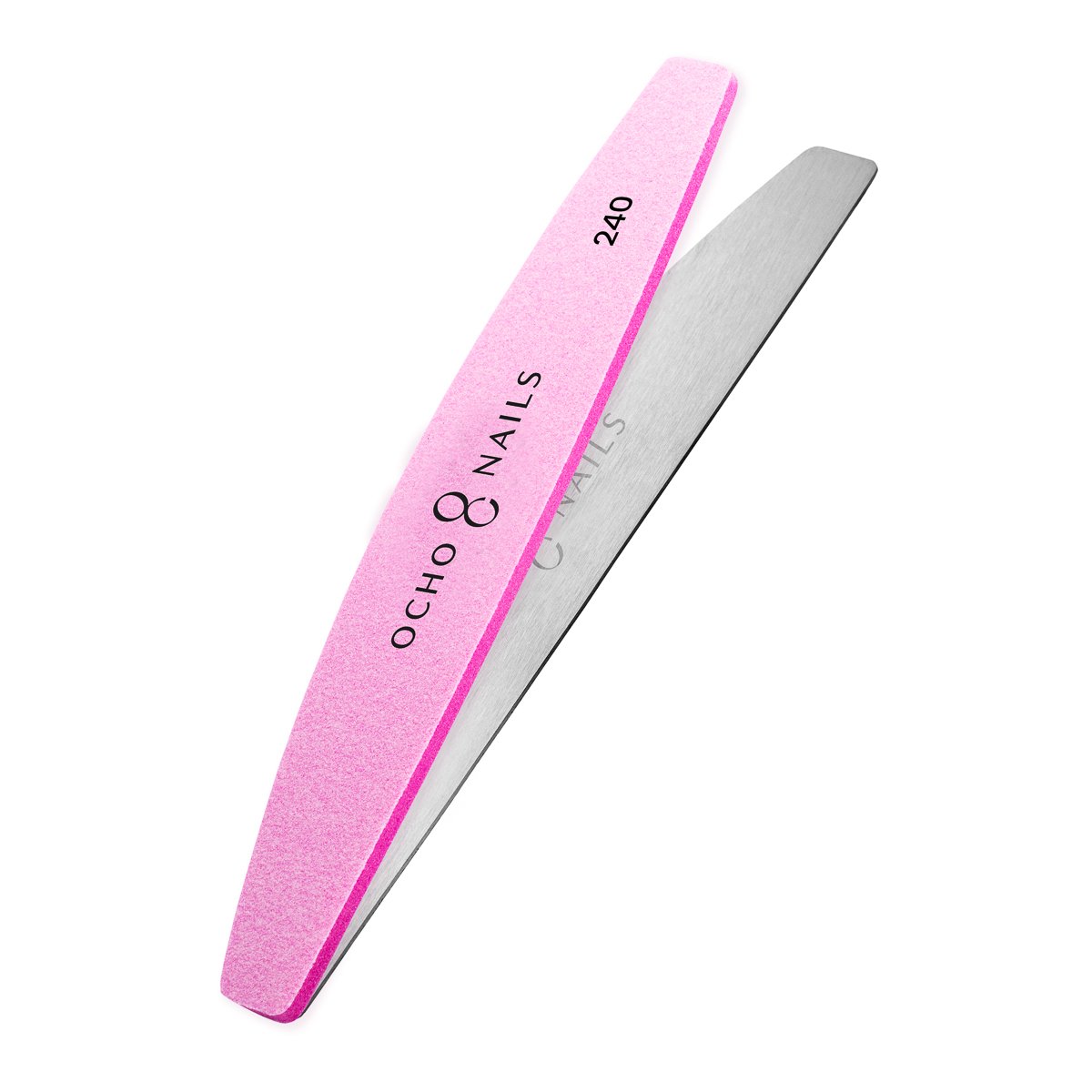 150948_01_0210 Λίμα Μεταλλικού Πυρήνα Ocho Nails Σε Σχήμα Ημισελήνου + Γυαλιστικά 240 10 τεμ. - Image 1