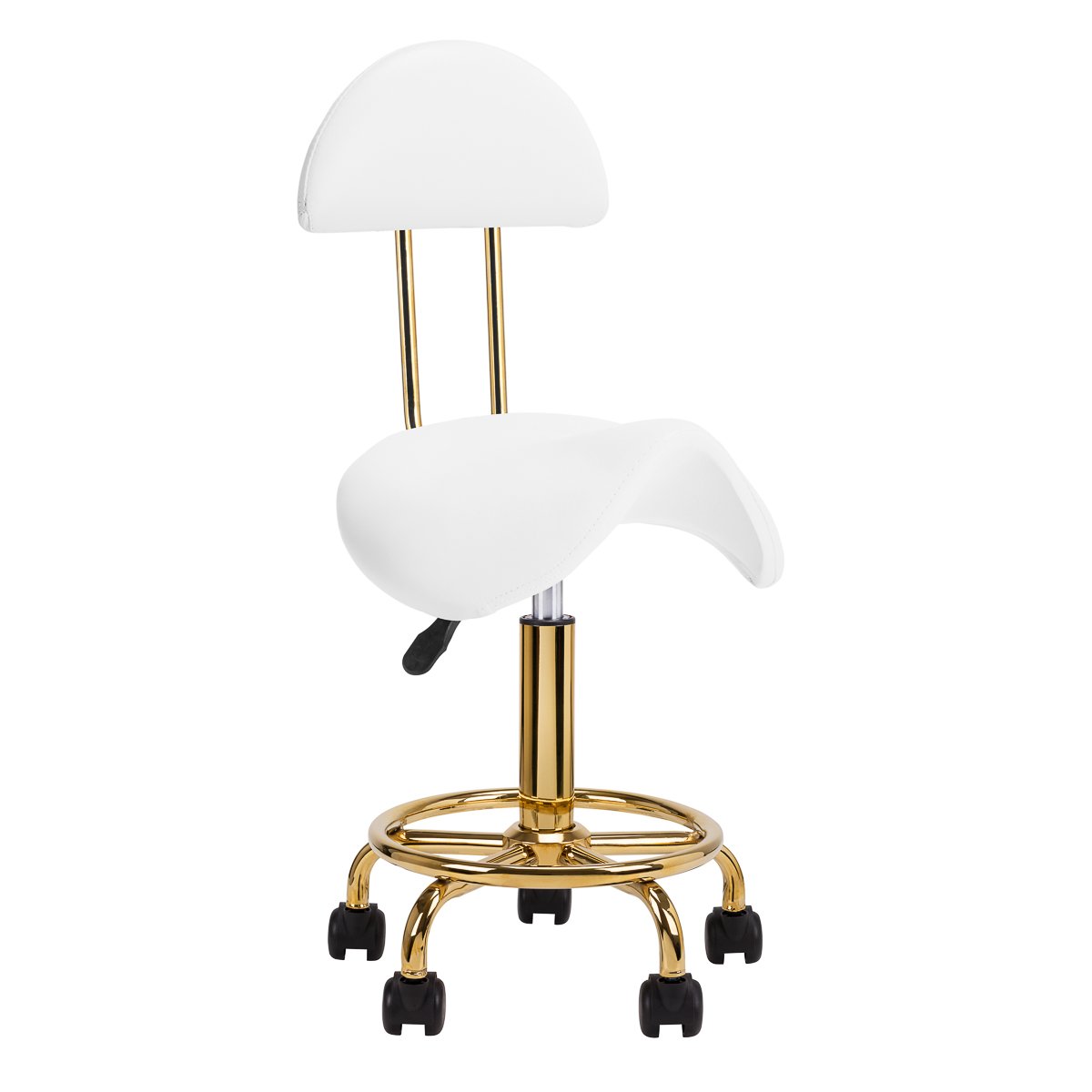 154521_01_1305 Cosmetic stool 6001-G gold white second category - Image 1