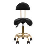 Cosmetic stool 6001-G gold black - Image 3