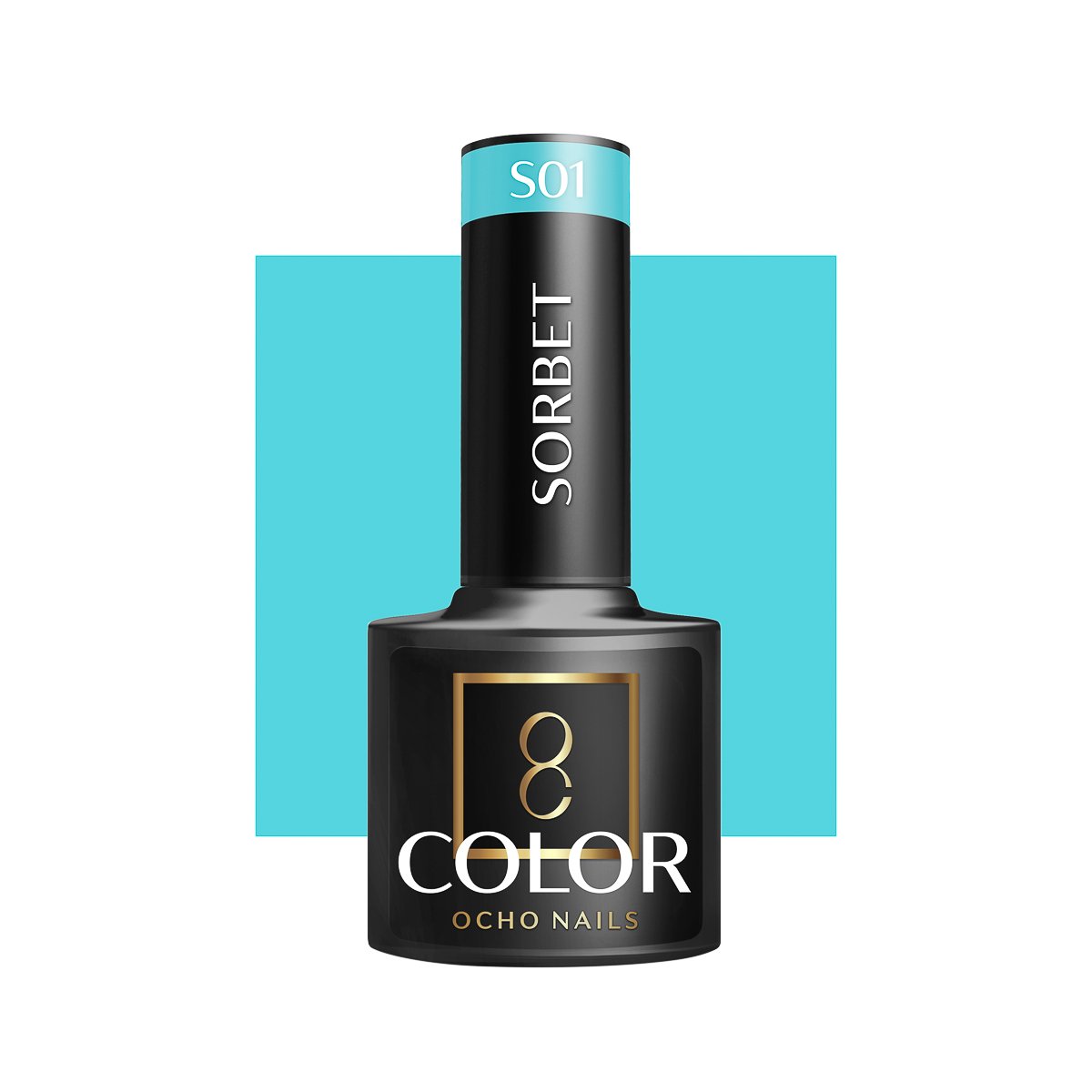 Blank nail polish bottle for mockup design and branding presenta OCHO NAILS Hybrid Nail Polish Sorbet S01 -5 g - Image 1