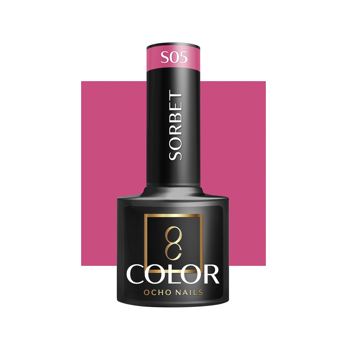 Blank nail polish bottle for mockup design and branding presenta OCHO NAILS Hybrid Nail Polish Sorbet S05 -5 g - Image 1
