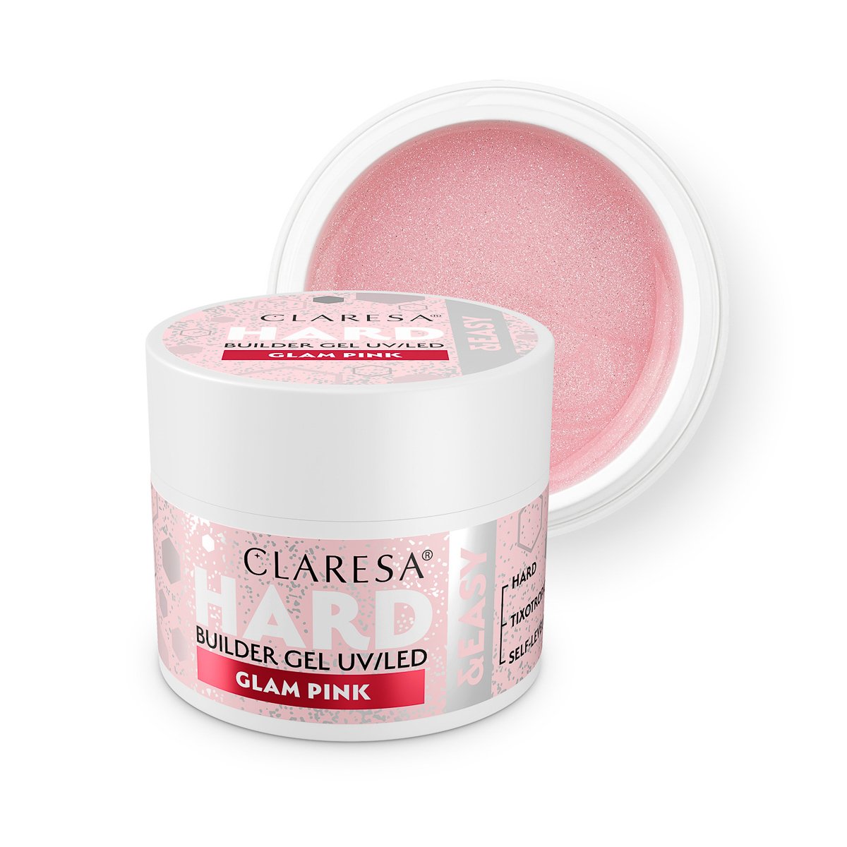 155596_01_1811 CLARESA HARD&EASY BUILDER GEL GLAM PINK 45g - Image 1
