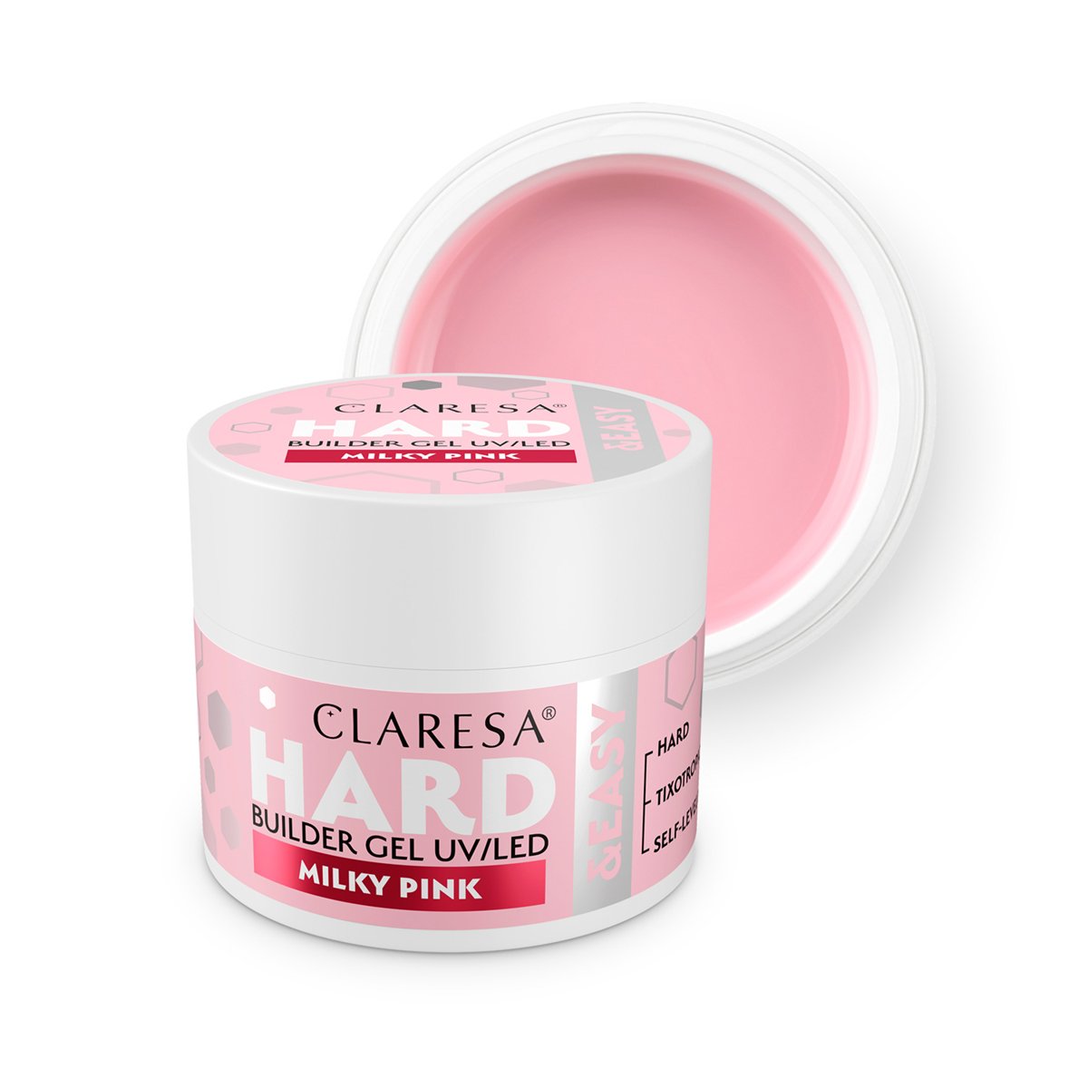 155600_01_1811 CLARESA HARD&EASY BUILDER GEL MILKY PINK 45g - Image 1