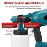 Πιστόλι Βαφής με 2 Μπαταρίες  - Professional Power Tools Portable Spray Gun Li-ion - Image 3