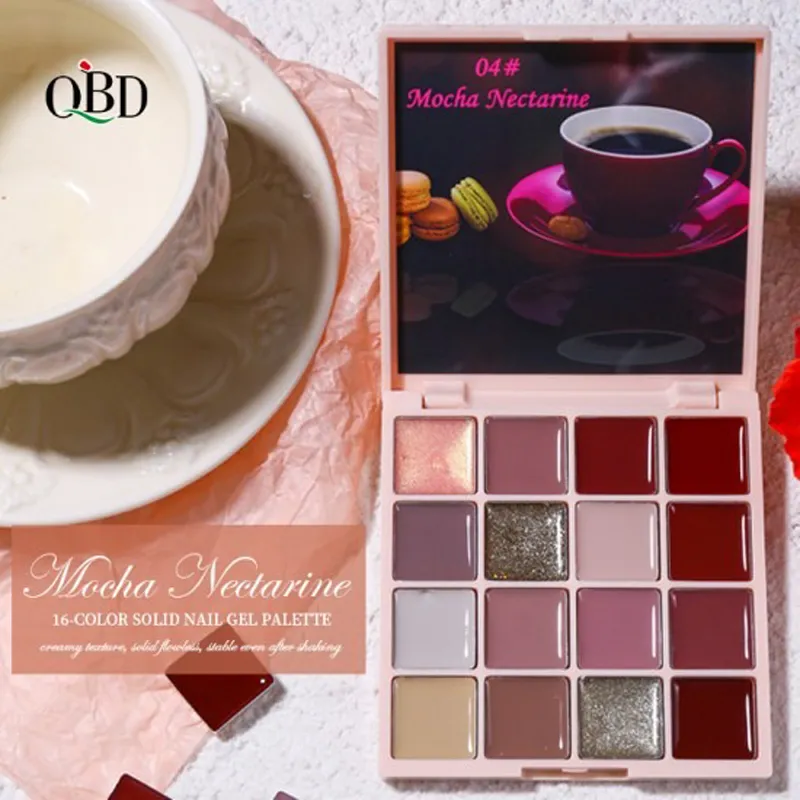 4-1 Gel Νυχιών Solid Nail Gel QBD 16 colors Painting Gel Soak-Off - Image 1