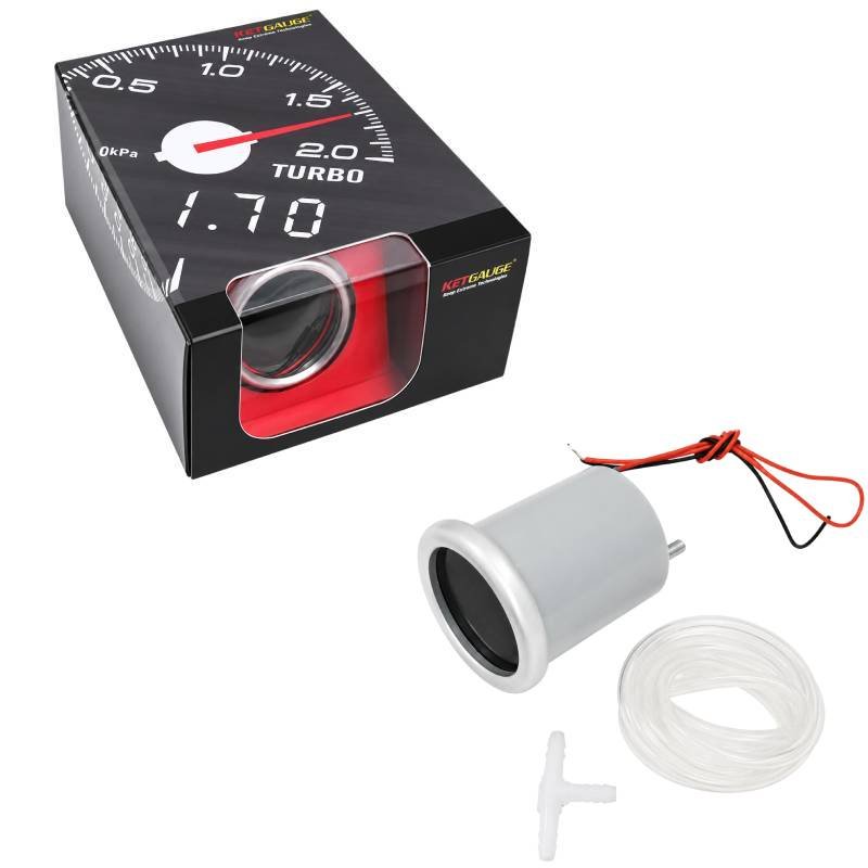 42066-2 Ket Gauge Όργανο Turbo Boost Αυτοκινήτου με Αισθητήρα - Turbo Boost Gauge with Sensor - Image 1