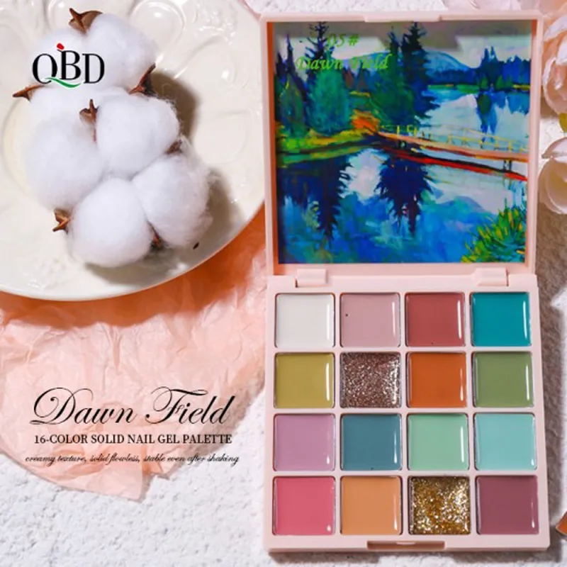 5-1 Gel Νυχιών Solid Nail Gel QBD 16 colors Painting Gel Soak-Off - Image 1