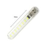 Mini USB LED φορητό φως με 8 led Cool white - Image 4