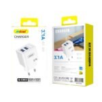 Andowl Φορτιστής κινητού USB Διπλός 3.1A Q-CD63 - Mobile charger